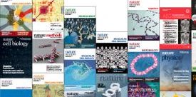 Collage de portadas de la revista Nature