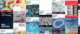 Collage de portadas de la revista Nature